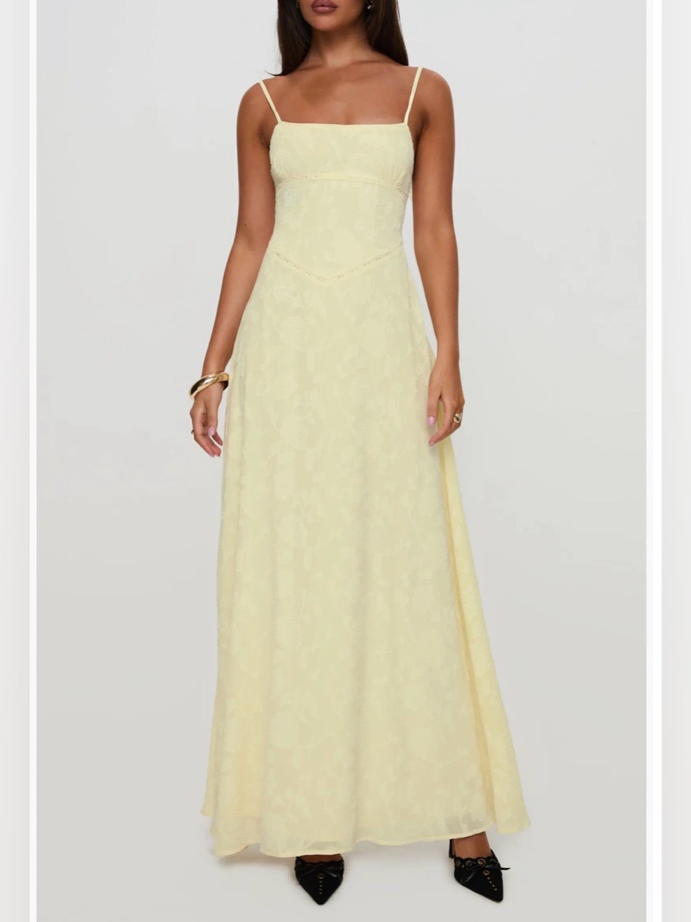 South of France Floral Burnout Maxi Dress